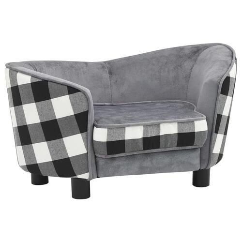 Hundesofa 68x38x38 cm plys grå