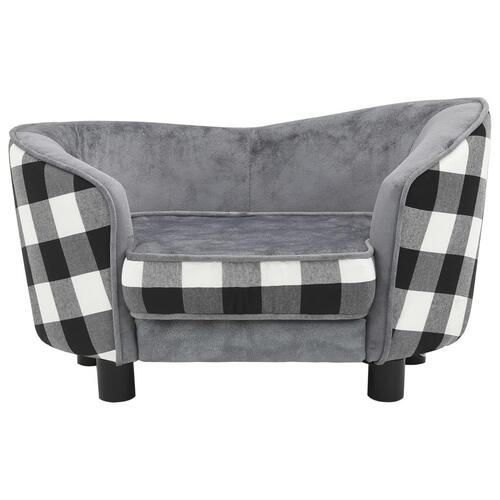 Hundesofa 68x38x38 cm plys grå