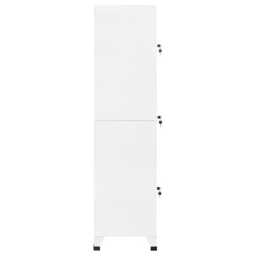 Skab 38x45x180 cm stål hvid