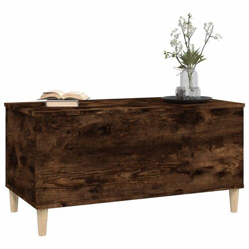 Sofabord 90x44,5x45 cm konstrueret træ røget egetræsfarve