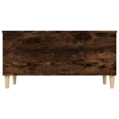 Sofabord 90x44,5x45 cm konstrueret træ røget egetræsfarve