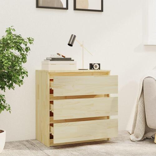 Sengebord 60x36x64 cm massivt fyrretræ