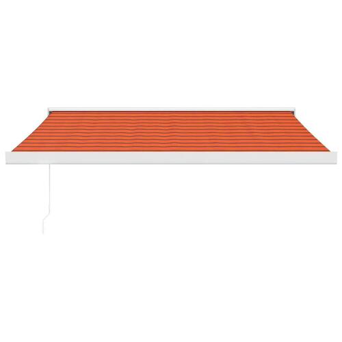 Foldemarkise 3,5x2,5 m stof og aluminium orange og brun