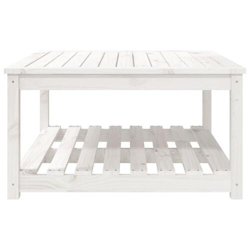 Havebord 82,5x82,5x45 cm massivt fyrretræ hvid