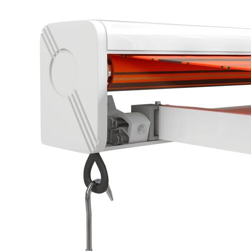 Foldemarkise 3,5x2,5 m stof og aluminium orange og brun