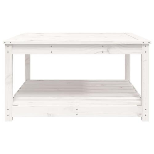 Havebord 82,5x82,5x45 cm massivt fyrretræ hvid