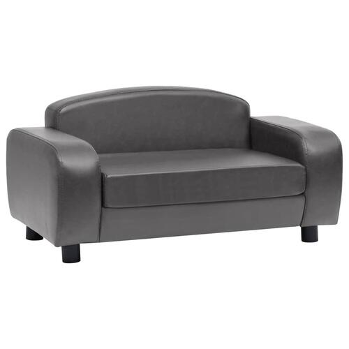 Hundesofa 80x50x40 cm kunstlæder grå