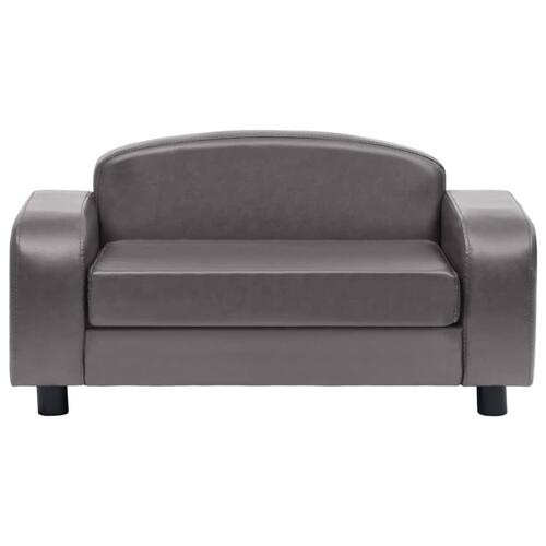Hundesofa 80x50x40 cm kunstlæder grå