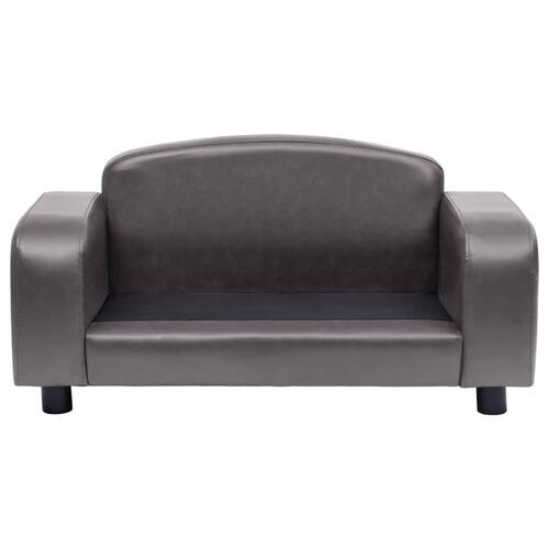 Hundesofa 80x50x40 cm kunstlæder grå
