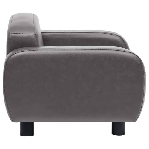 Hundesofa 80x50x40 cm kunstlæder grå