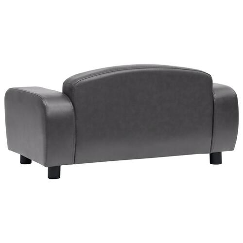 Hundesofa 80x50x40 cm kunstlæder grå