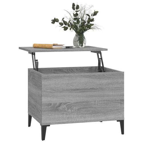 Sofabord 60x44,5x45 cm konstrueret træ Grå sonoma-eg