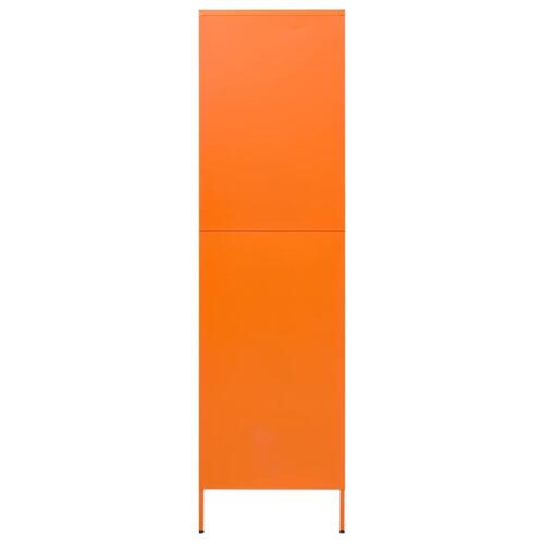 Klædeskab 90x50x180 cm stål orange