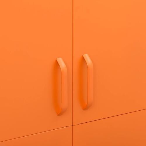 Klædeskab 90x50x180 cm stål orange