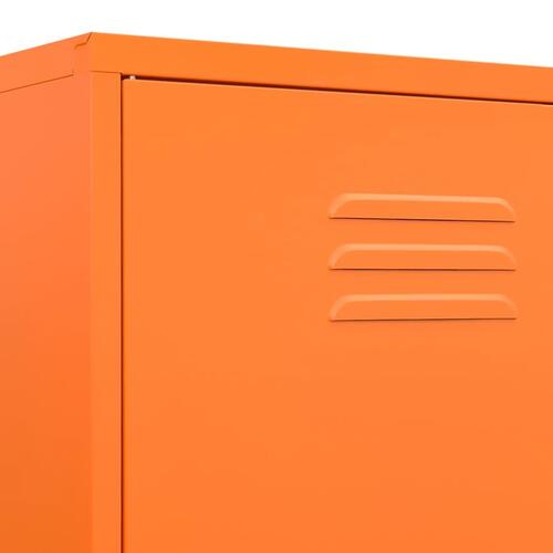 Klædeskab 90x50x180 cm stål orange