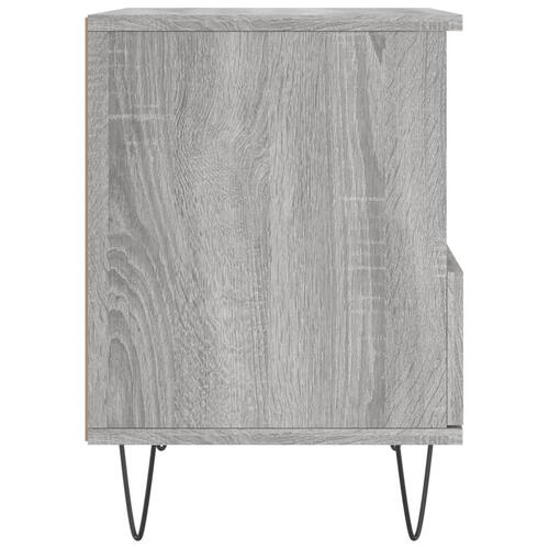 Sengeborde 2 stk. 40x35x50 cm konstrueret træ grå sonoma-eg