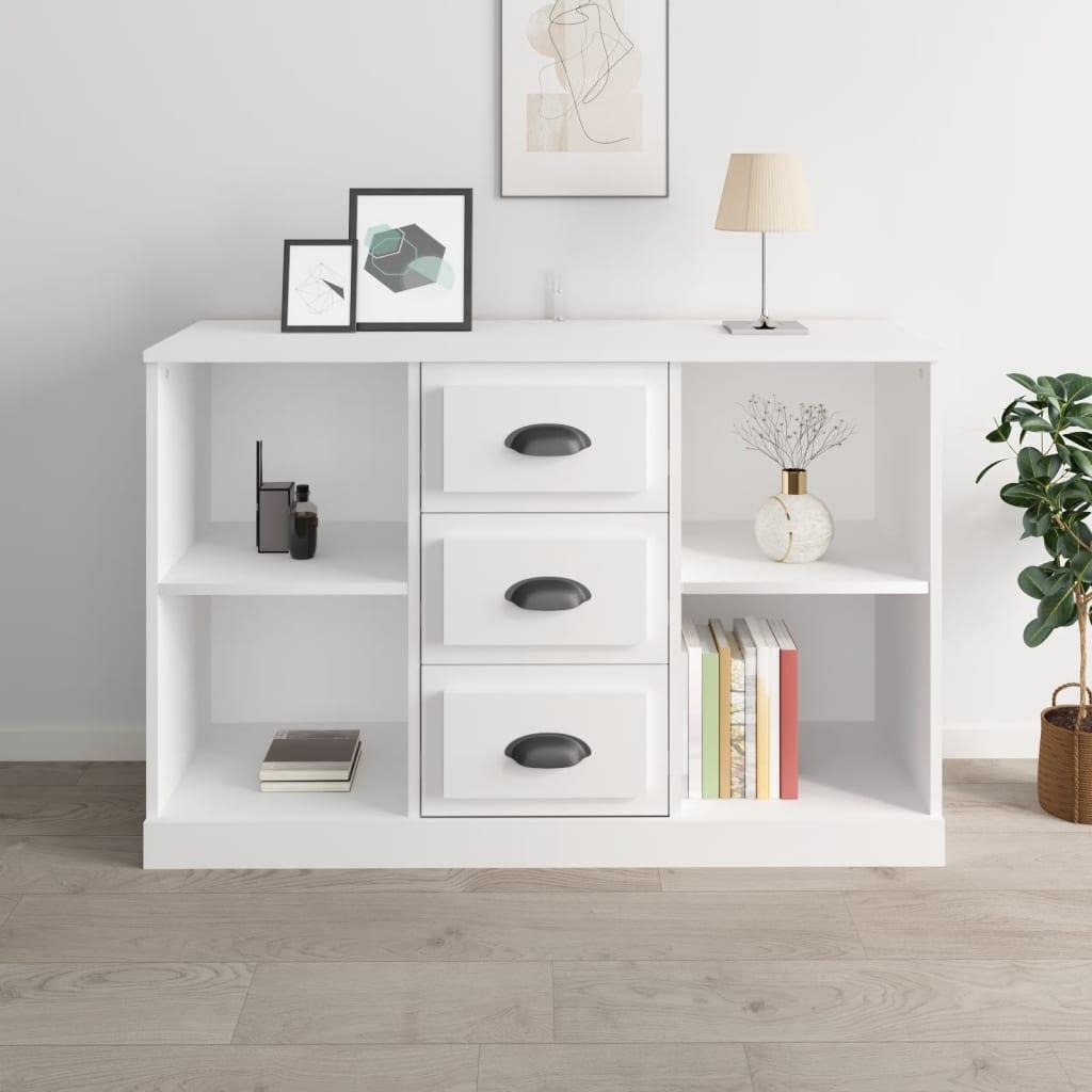 Skænk 104,5x35,5x67,5 cm konstrueret træ hvid
