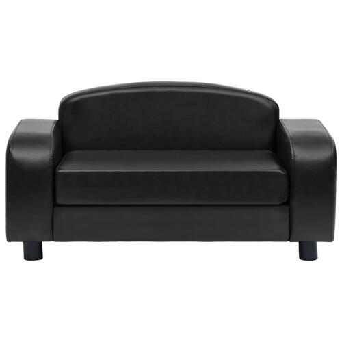 Hundesofa 80x50x40 cm kunstlæder sort