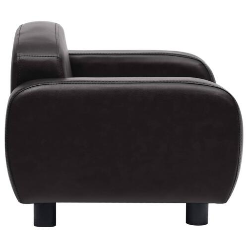 Hundesofa 80x50x40 cm kunstlæder sort