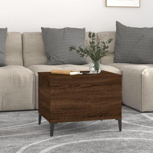 Sofabord 60x44,5x45 cm konstrueret træ brun egetræsfarve