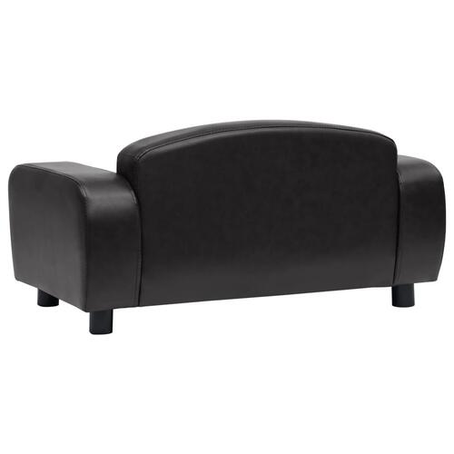 Hundesofa 80x50x40 cm kunstlæder sort