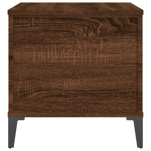 Sofabord 60x44,5x45 cm konstrueret træ brun egetræsfarve