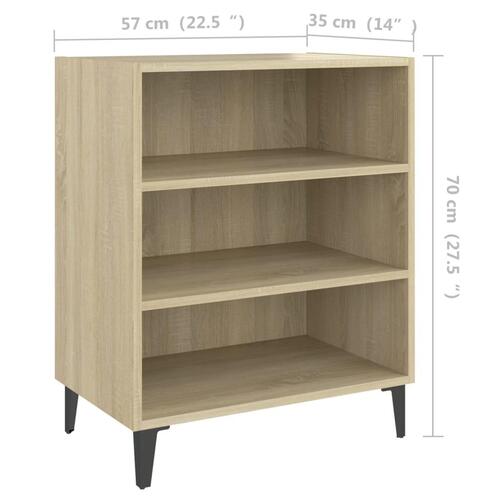 Skænk 57x35x70 cm konstrueret træ sonoma-eg