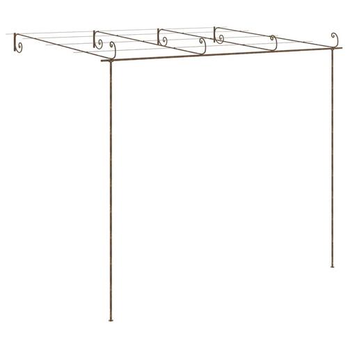 Pergola 4x3x2,5 m jern antikbrun