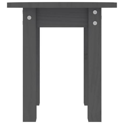 Sofabord Ø 35x35 cm massivt fyrretræ grå
