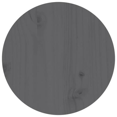 Sofabord Ø 35x35 cm massivt fyrretræ grå
