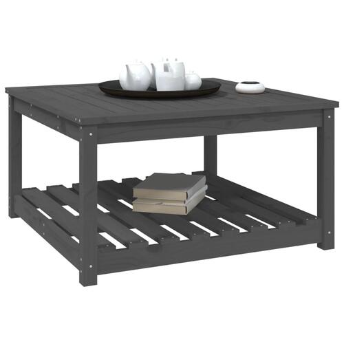Havebord 82,5x82,5x45 cm massivt fyrretræ grå