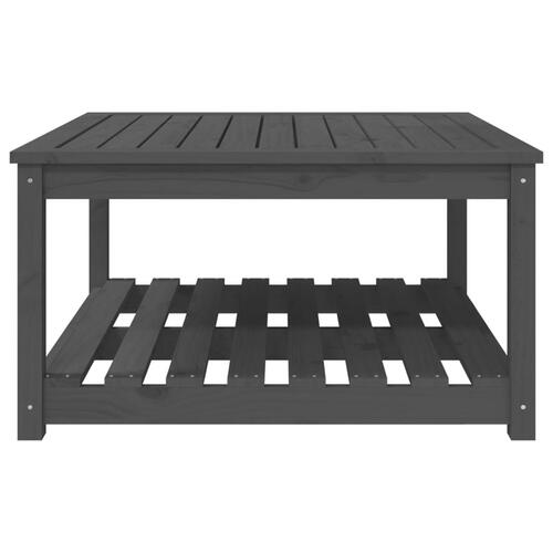 Havebord 82,5x82,5x45 cm massivt fyrretræ grå