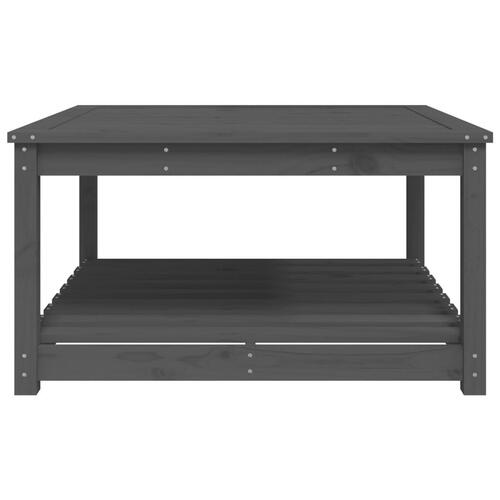 Havebord 82,5x82,5x45 cm massivt fyrretræ grå