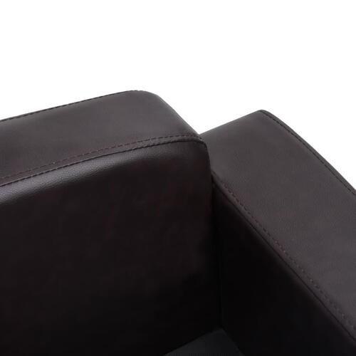 Hundesofa 80x50x40 cm kunstlæder brun