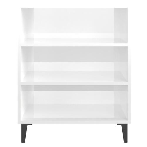 Skænk 57x35x70 cm konstrueret træ hvid højglans