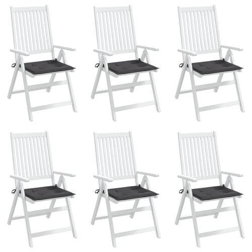 Hynder til havestol 6 stk. 40x40x3 cm oxfordstof antracitgrå