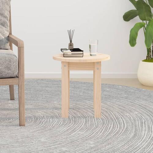 Sofabord Ø 35x35 cm massivt fyrretræ