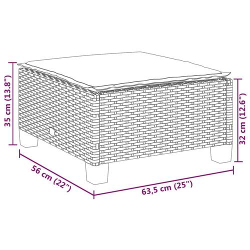 Sofasæt til haven 8 dele med hynder polyrattan sort