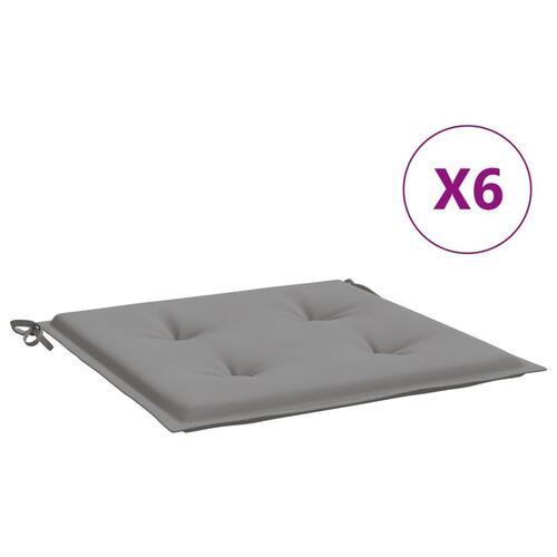 Hynder til havestol 6 stk. 40x40x3 cm oxfordstof grå