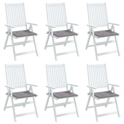 Hynder til havestol 6 stk. 40x40x3 cm oxfordstof grå