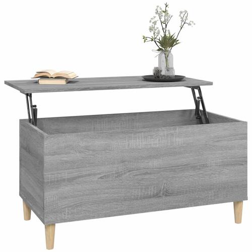 Sofabord 90x44,5x45 cm konstrueret træ sonoma-eg grå