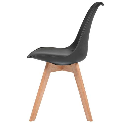 Spisebordsstole 4 stk. plastik sort