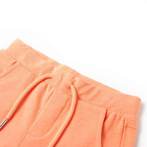Shorts til børn str. 92 med snøre neon-orange