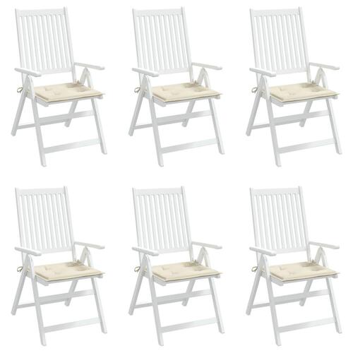 Hynder til havestol 6 stk. 40x40x3 cm oxfordstof cremefarvet