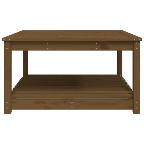 Havebord 82,5x82,5x45 cm massivt fyrretræ gyldenbrun