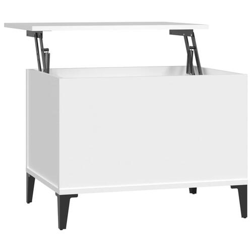 Sofabord 60x44,5x45 cm konstrueret træ hvid