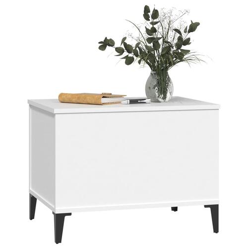 Sofabord 60x44,5x45 cm konstrueret træ hvid