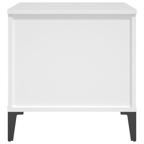 Sofabord 60x44,5x45 cm konstrueret træ hvid
