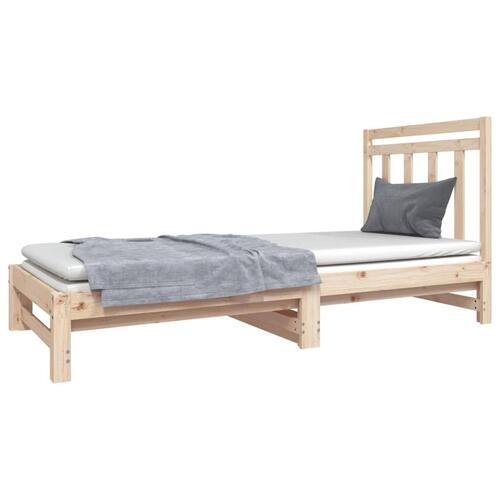 Daybed med udtræk 2x(90x190) cm massivt fyrretræ