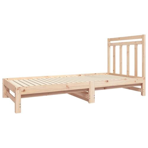 Daybed med udtræk 2x(90x190) cm massivt fyrretræ